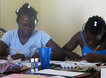 Activities with the children at the girl’s home