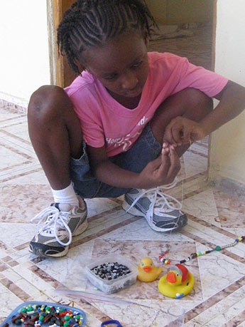 Activities with the children at the girl’s home